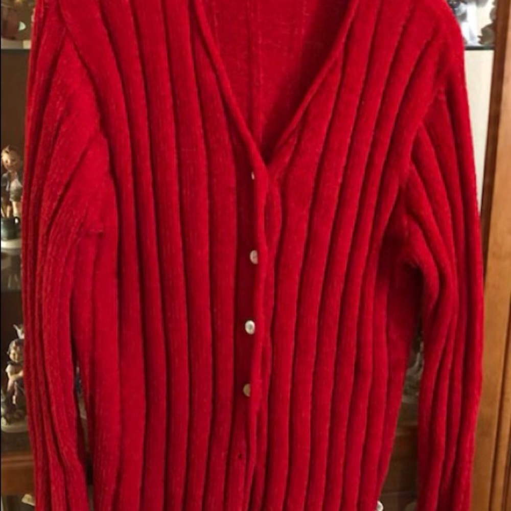 Red Chenille Sweater